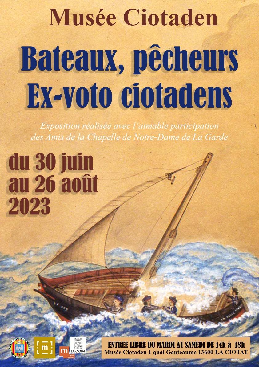 Affiche Exposition Bateaux, pêcheurs, Ex-voto ciotaden
